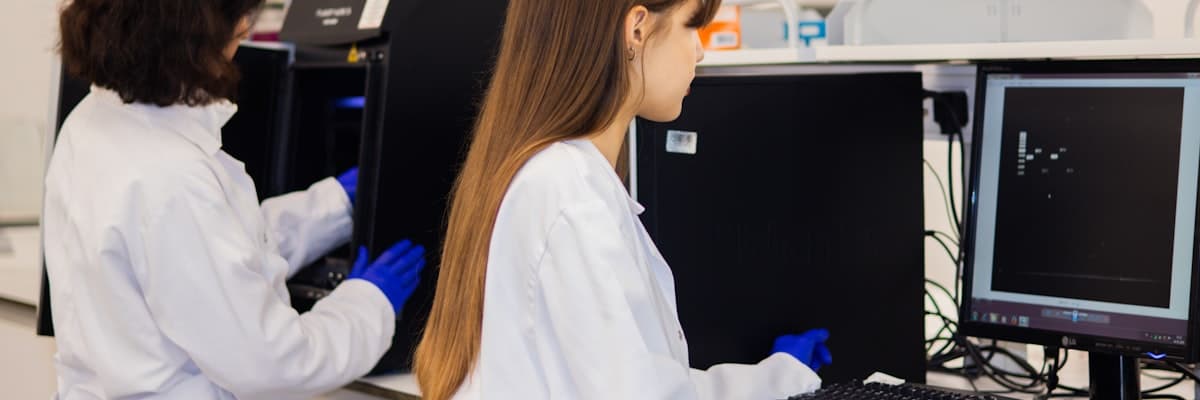 Scientists working together in a laboratory
